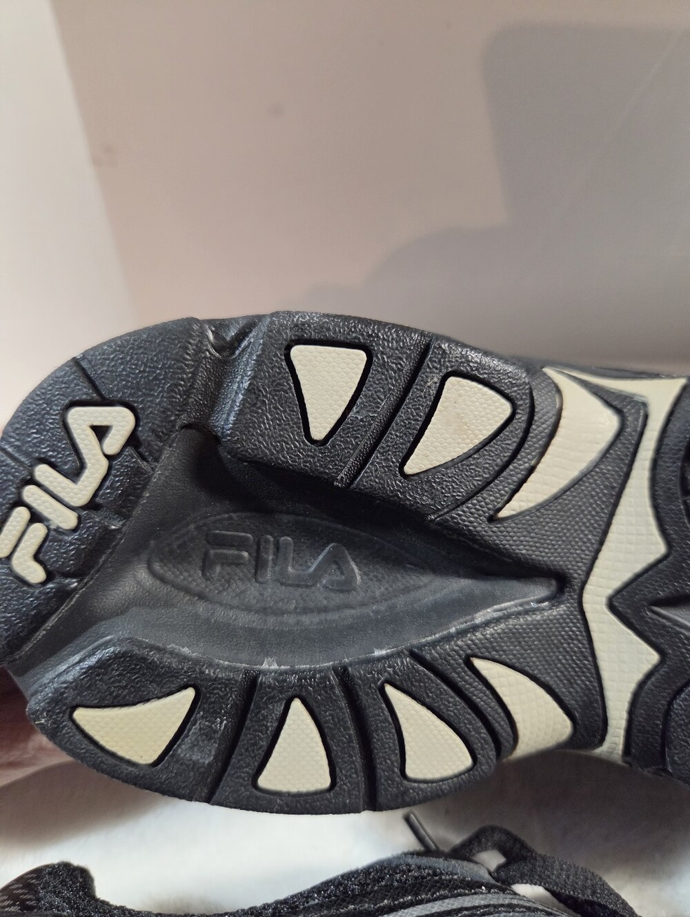 Fila Black Athletic Shoes with Silver Accents - Picture 8 of 11